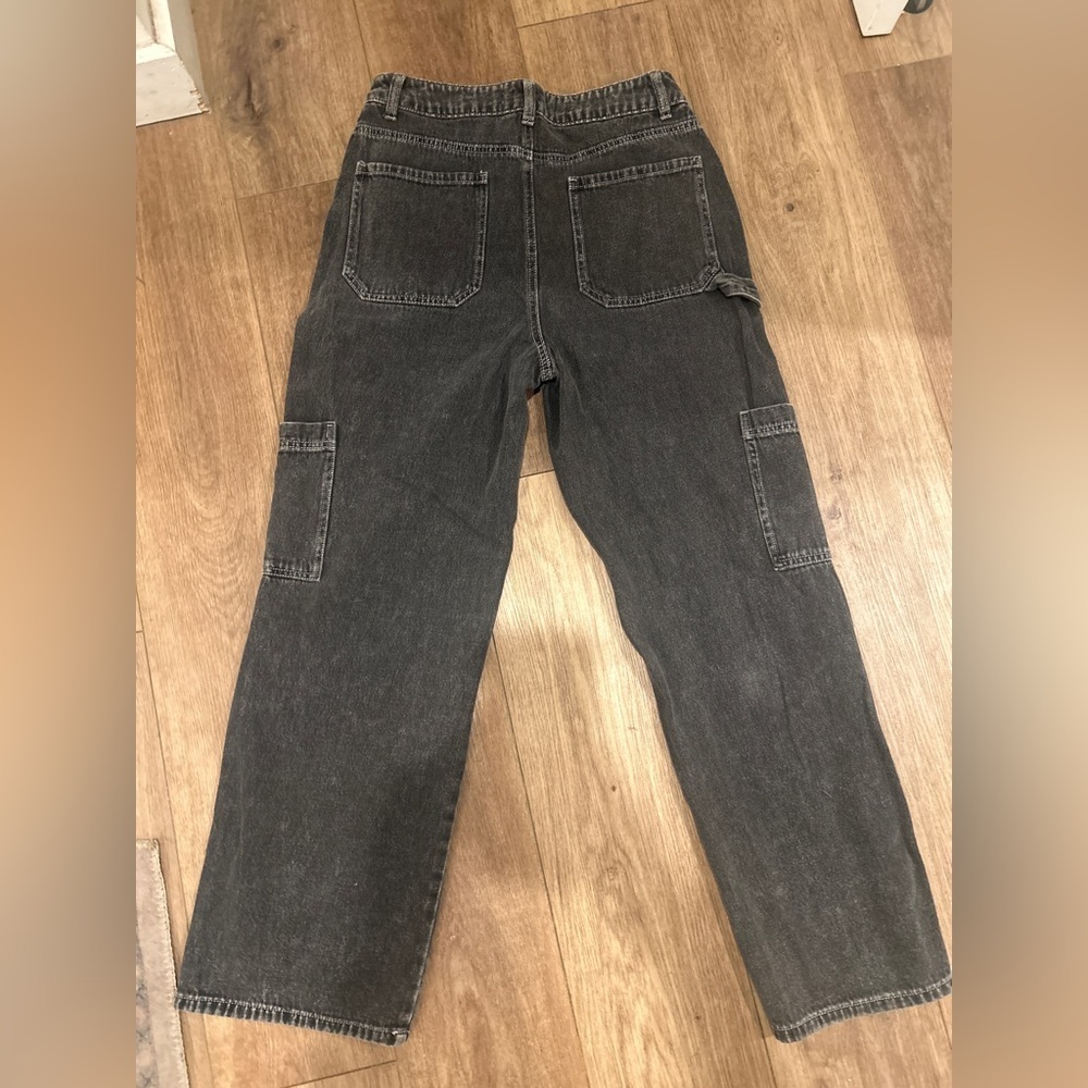 RSQ Dark Gray Denim Cargo Pants SIZE 28 - Picture 2 of 4